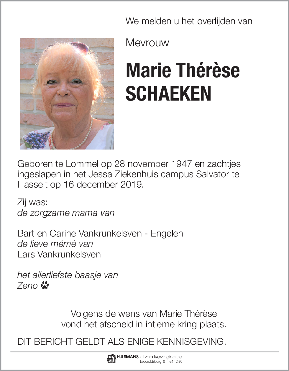 Marie Thérèse Schaeken