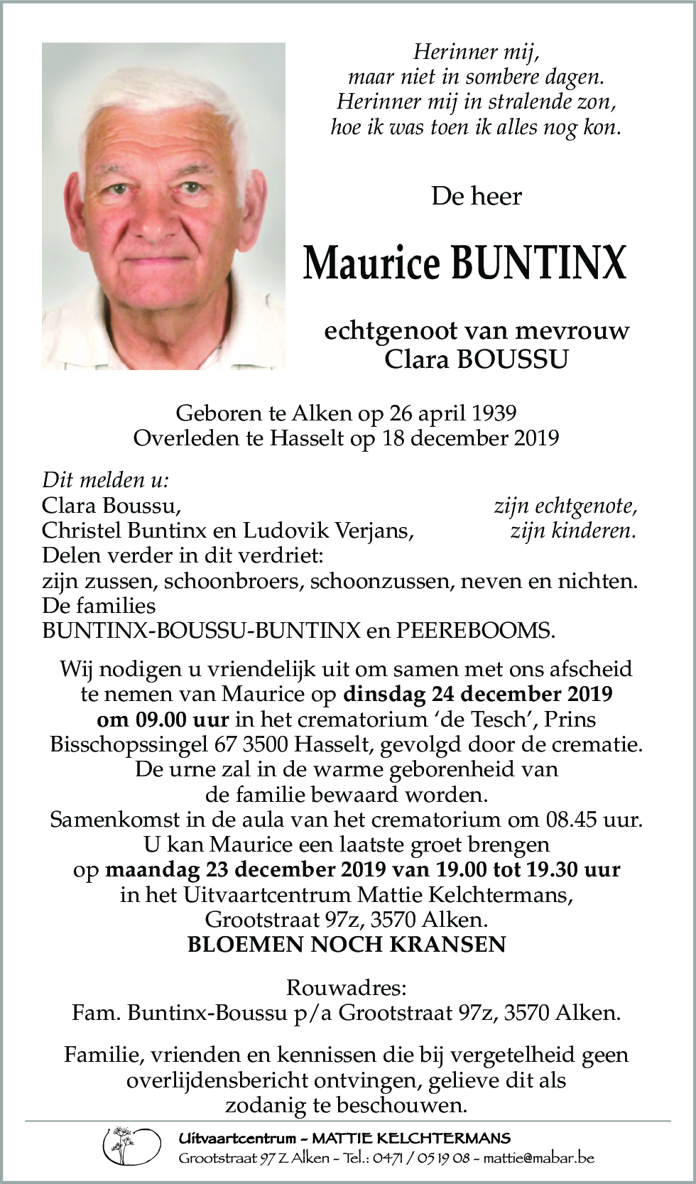 MAURICE BUNTINX
