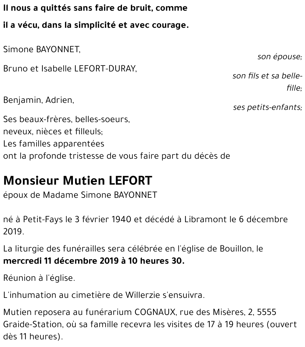 Mutien LEFORT