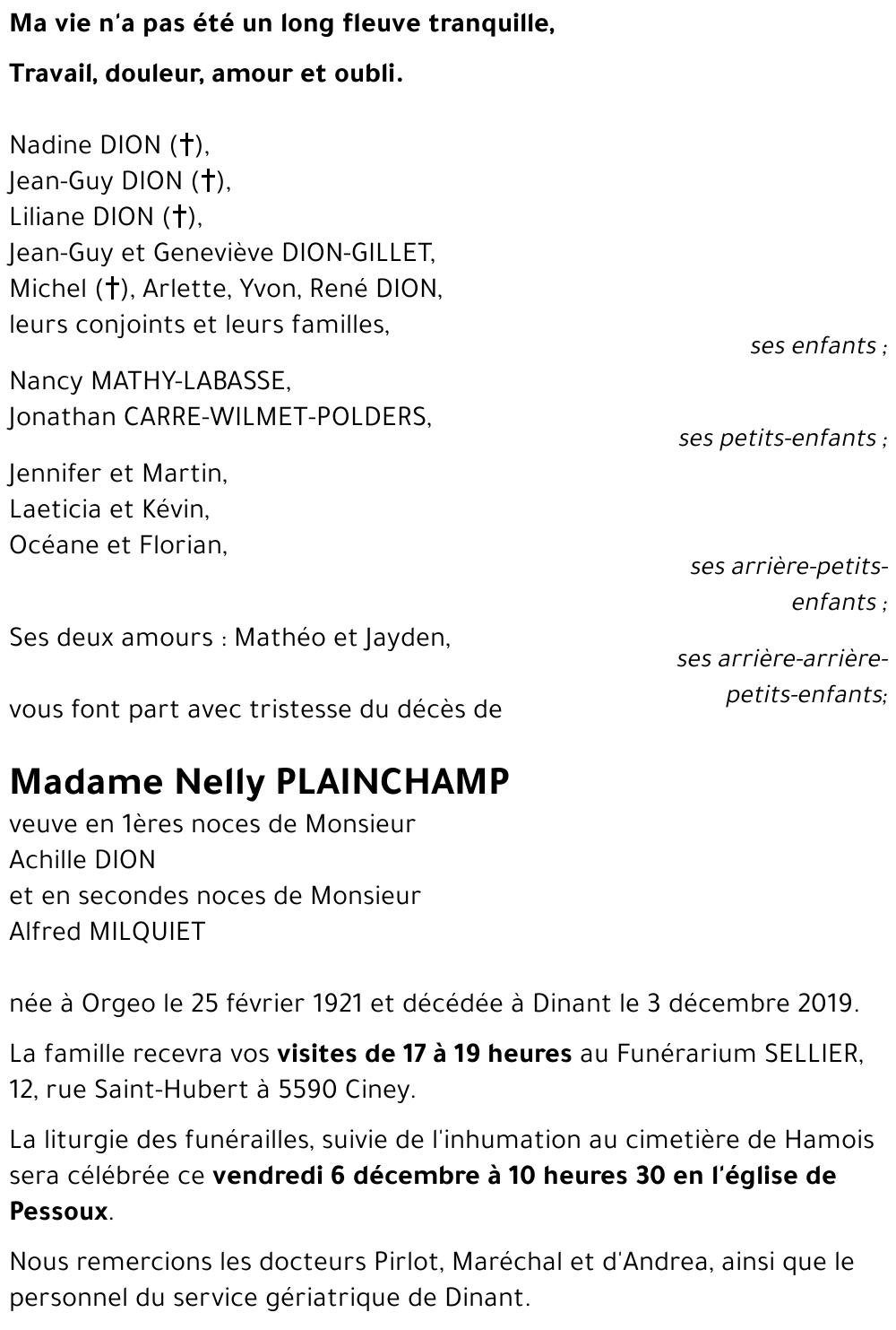 Nelly PLAINCHAMP