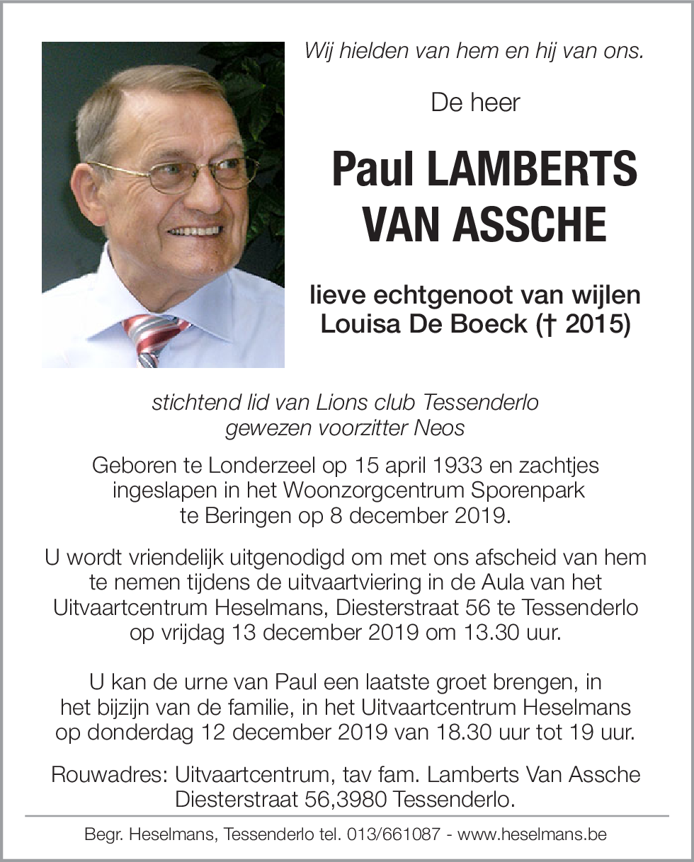 Paul Lamberts Van Assche