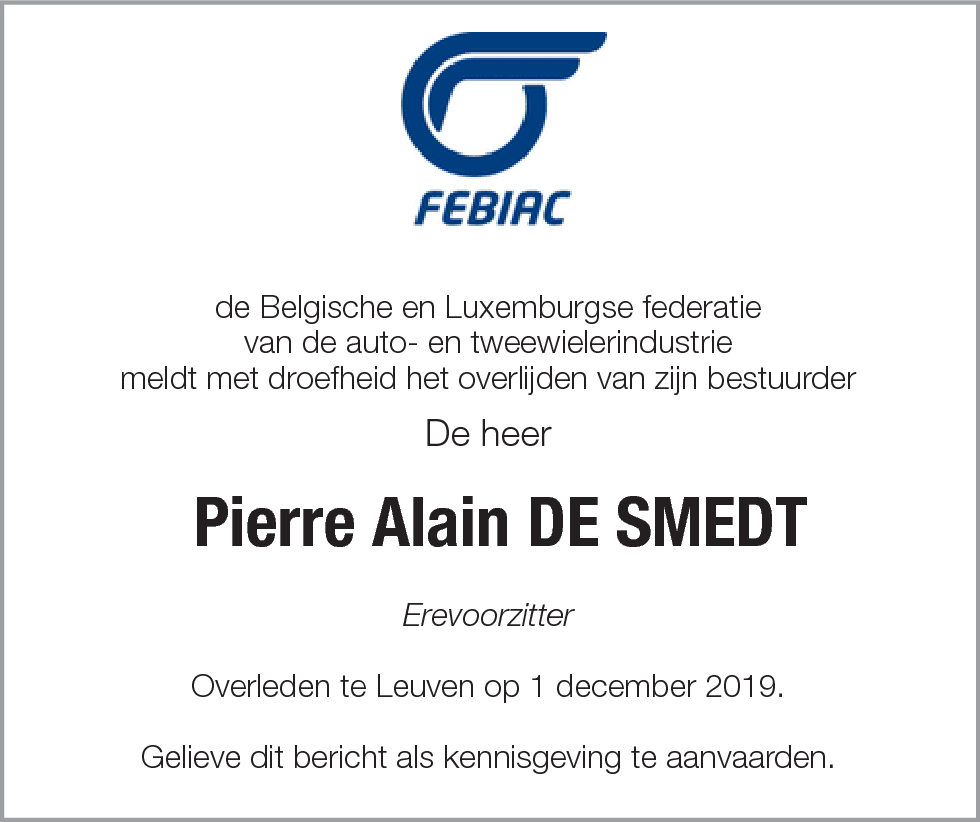 Pierre Alain De Smedt