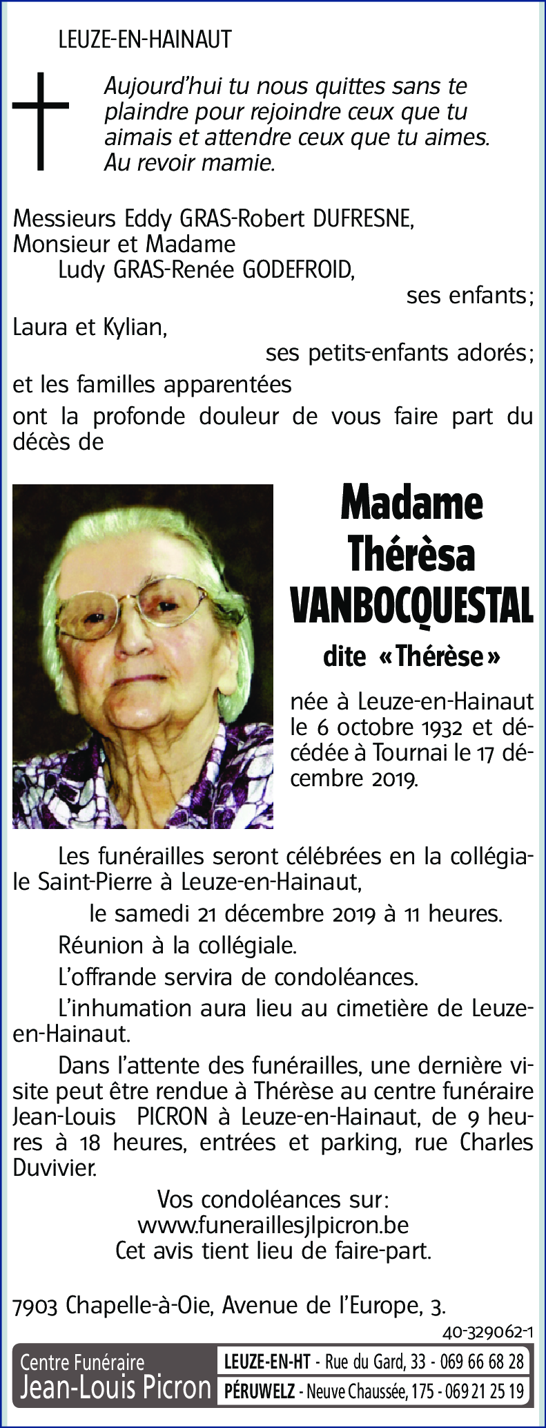 Thérèsa VANBOCQUESTAL