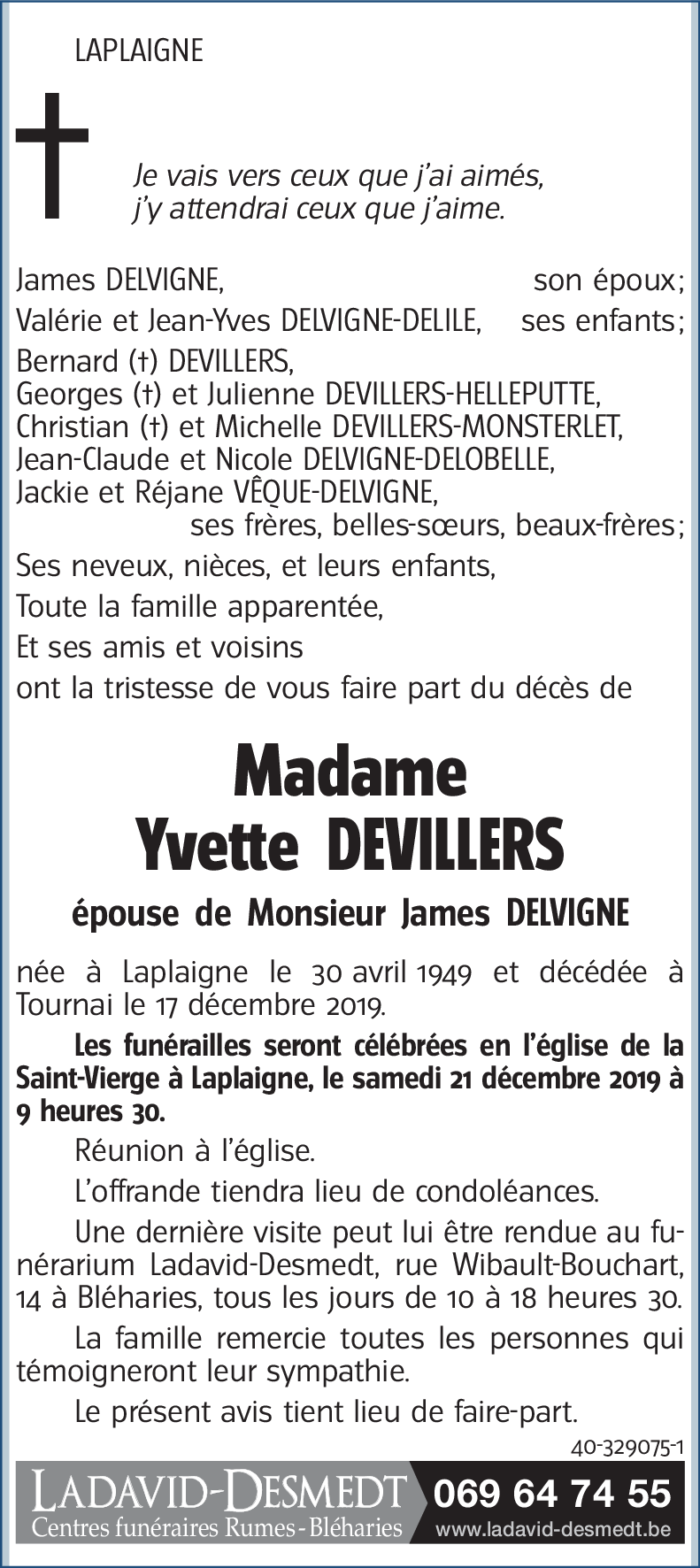Yvette DEVILLERS