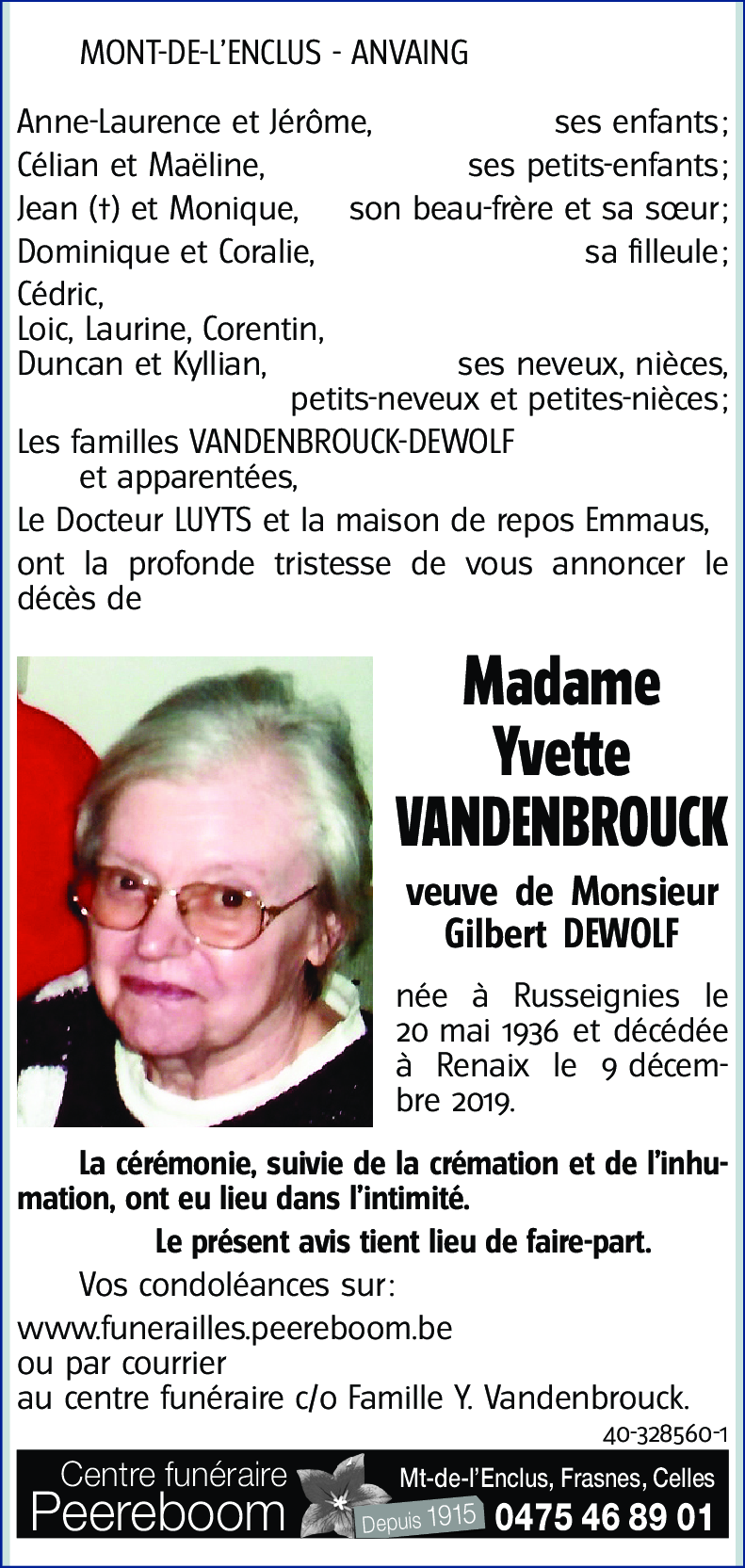 Yvette VANDENBROUCK