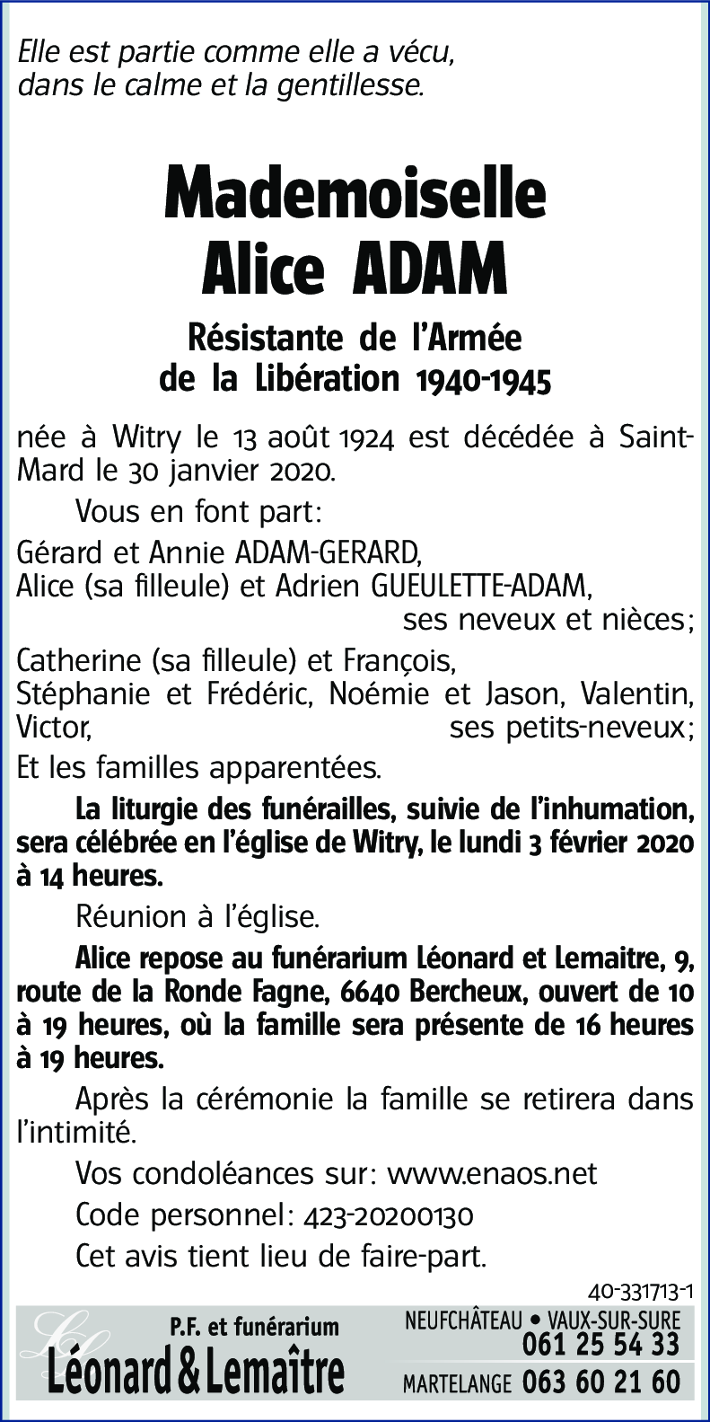 Alice ADAM