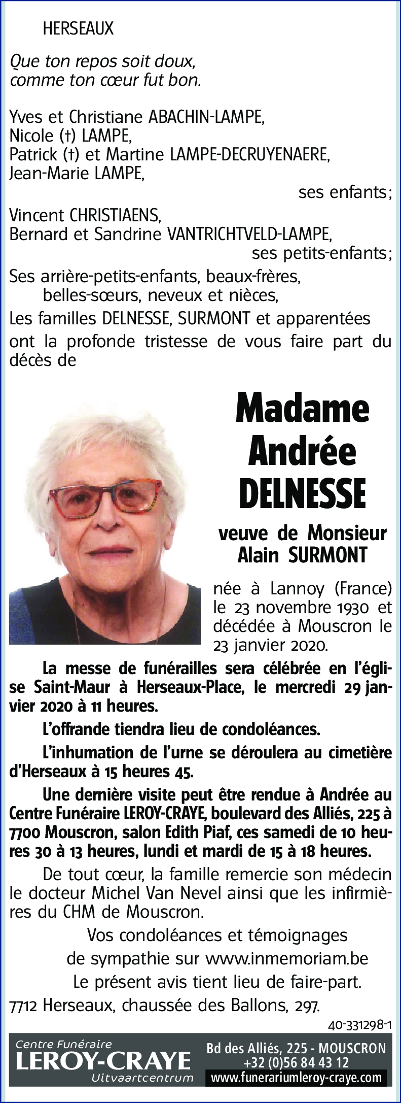 Andrée DELNESSE