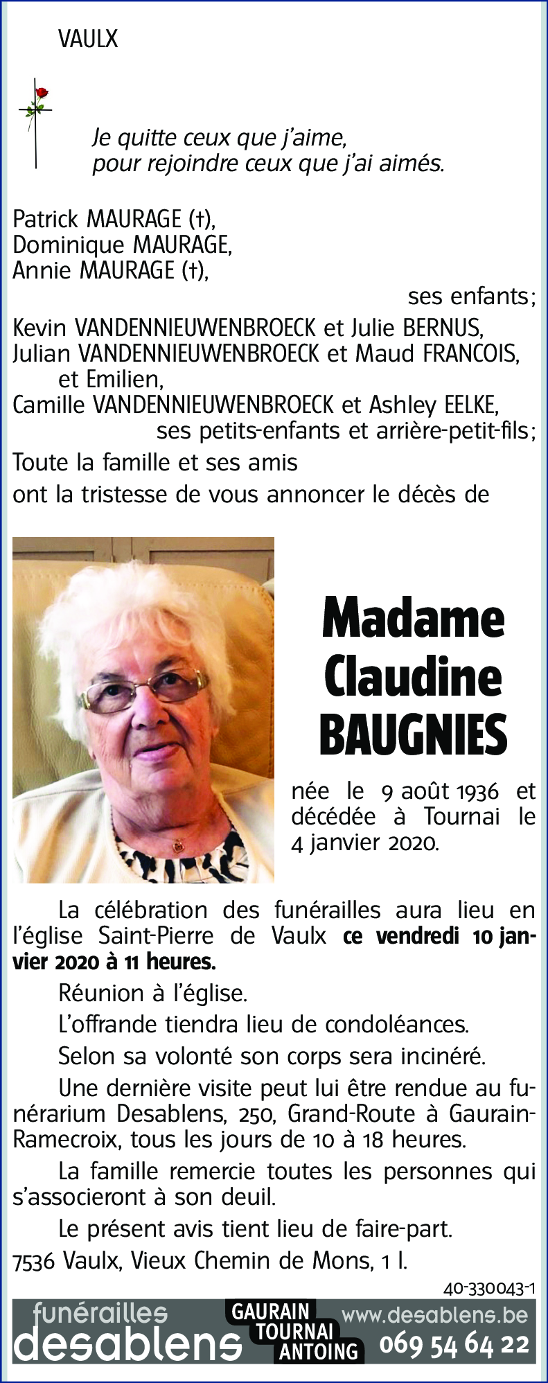 Claudine BAUGNIES
