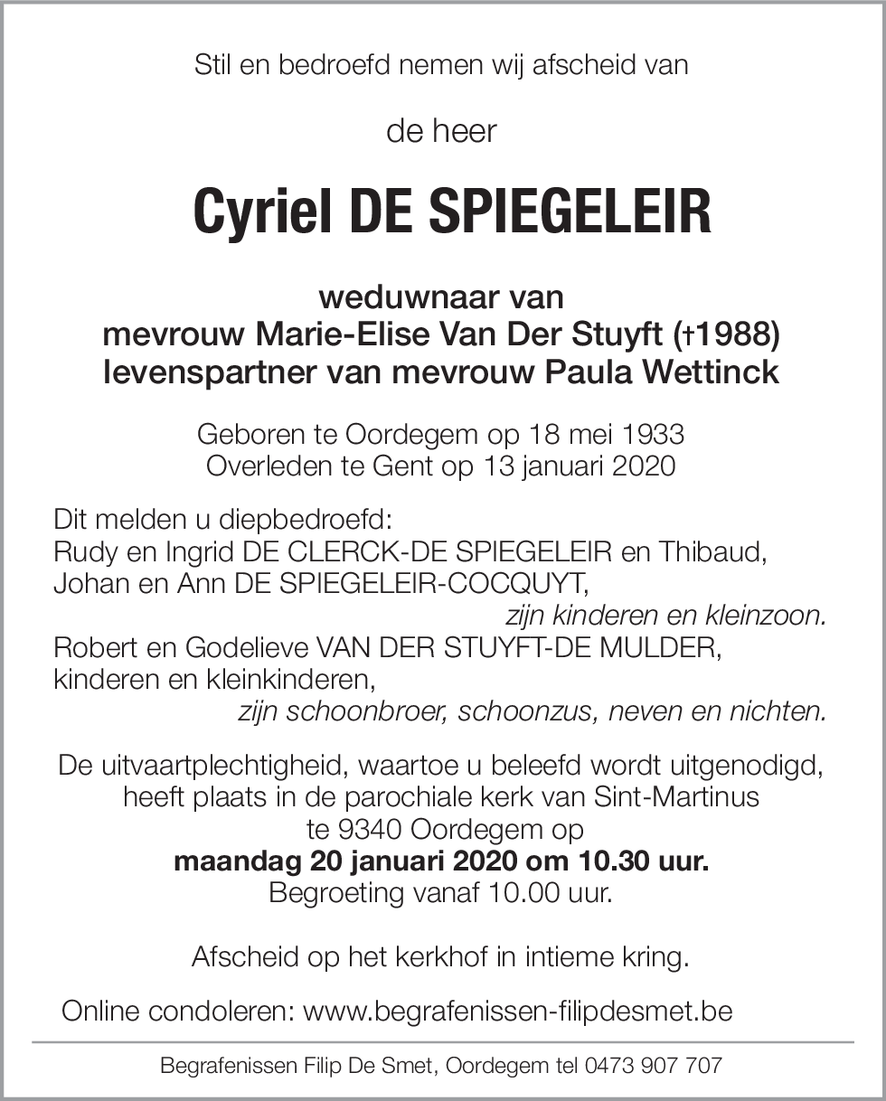 Cyriel De Spiegeleir