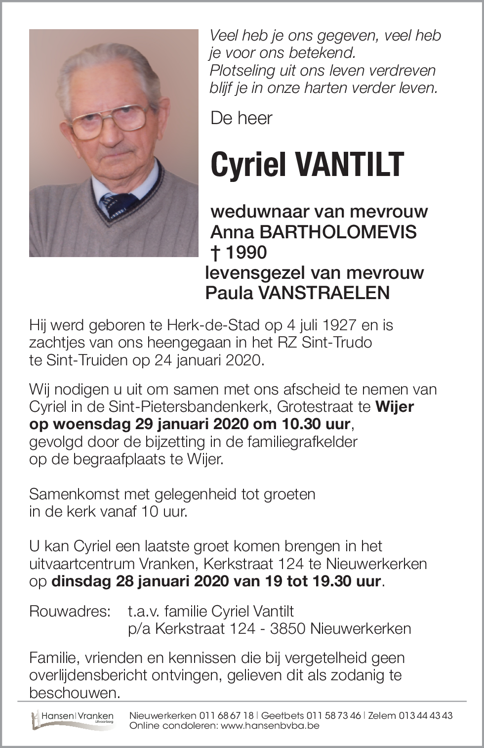 Cyriel VANTILT