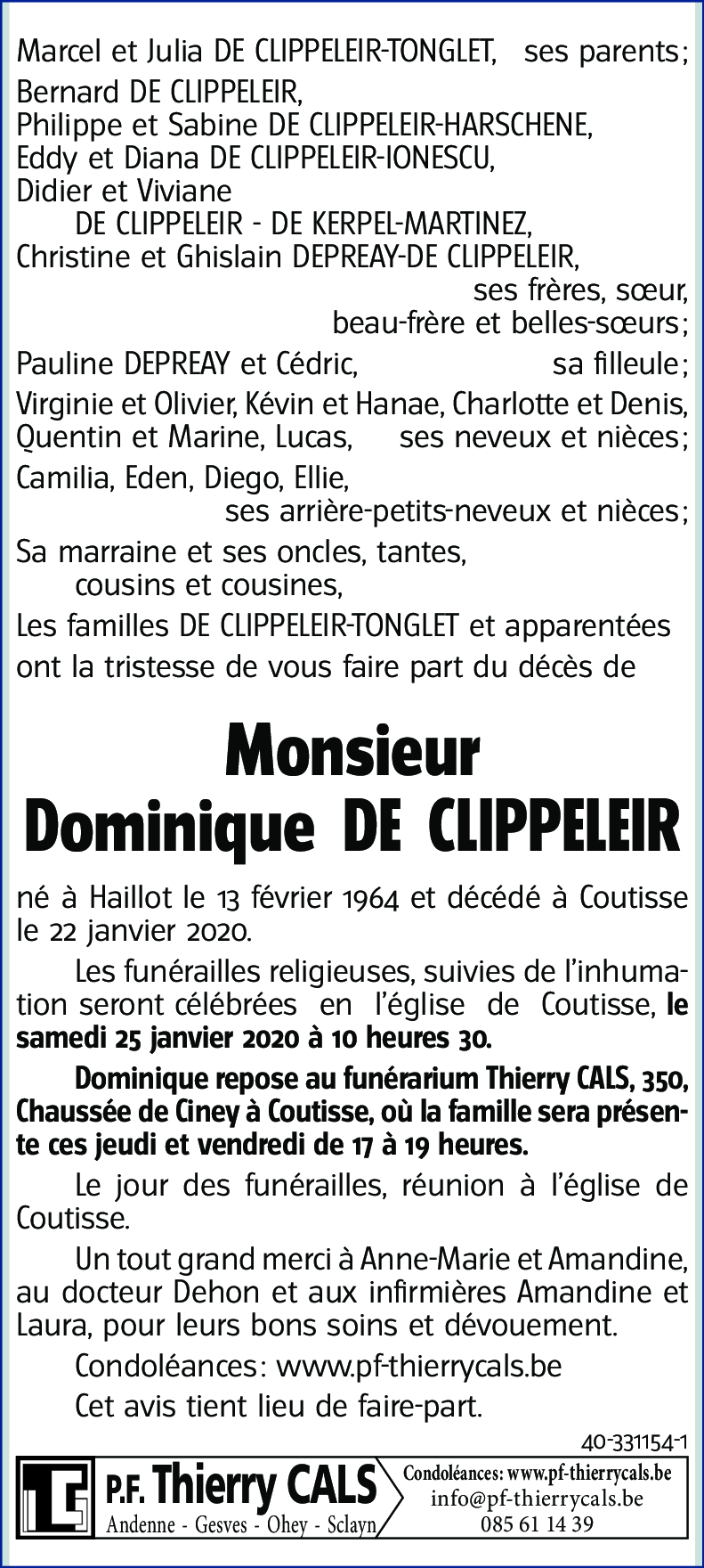 Dominique DE CLIPPELEIR