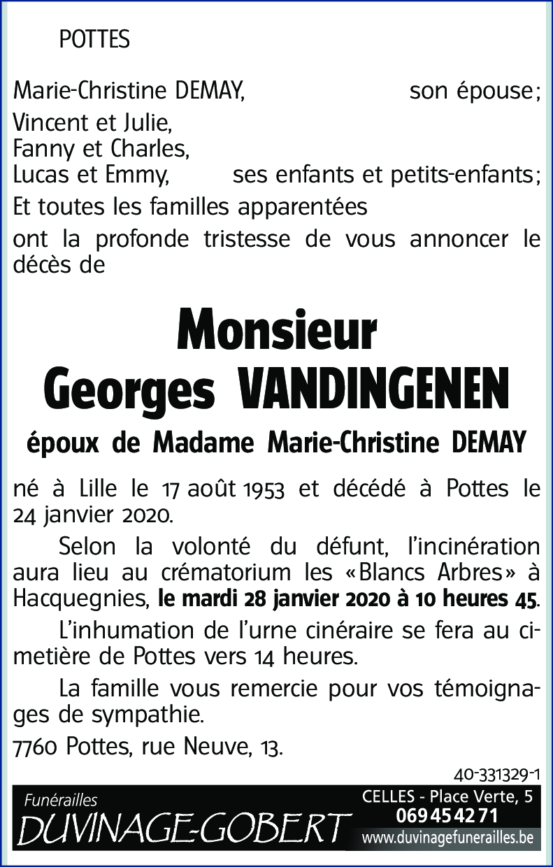 Georges VANDINGENEN