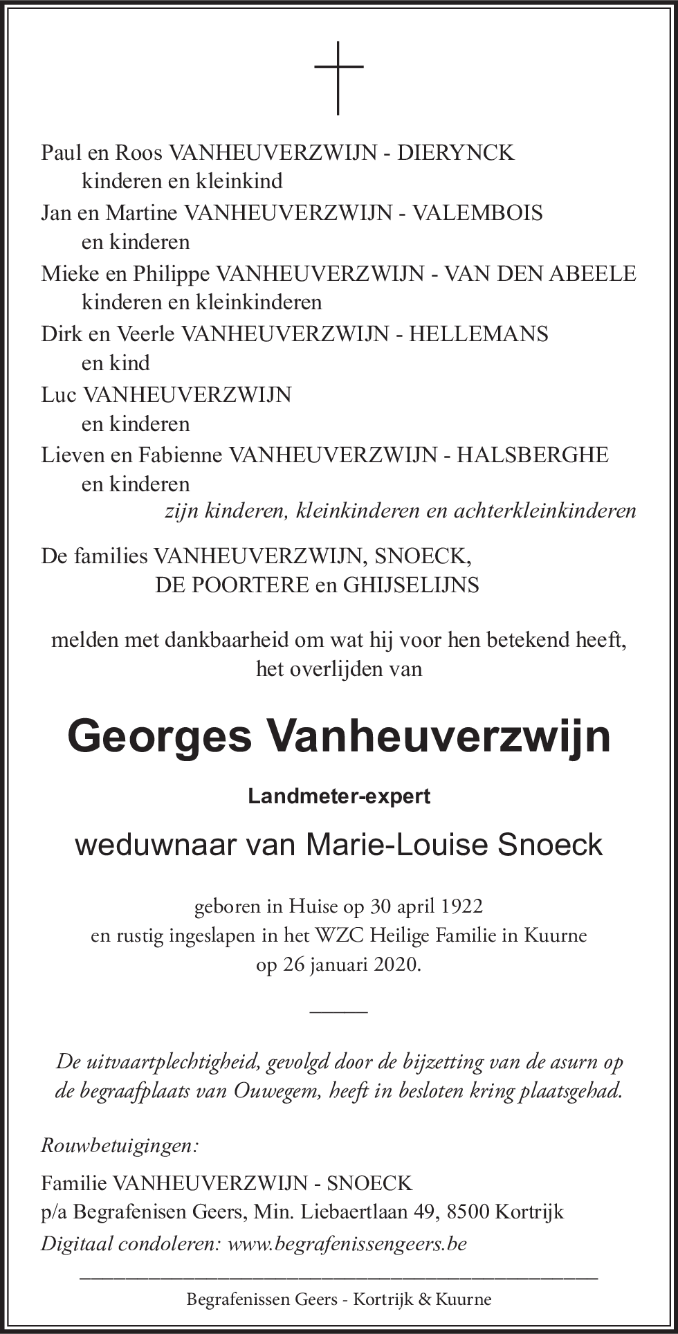 Georges VANHEUVERZWIJN