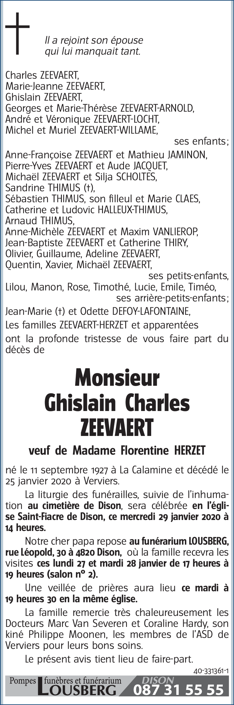 Ghislain Charles ZEEVAERT