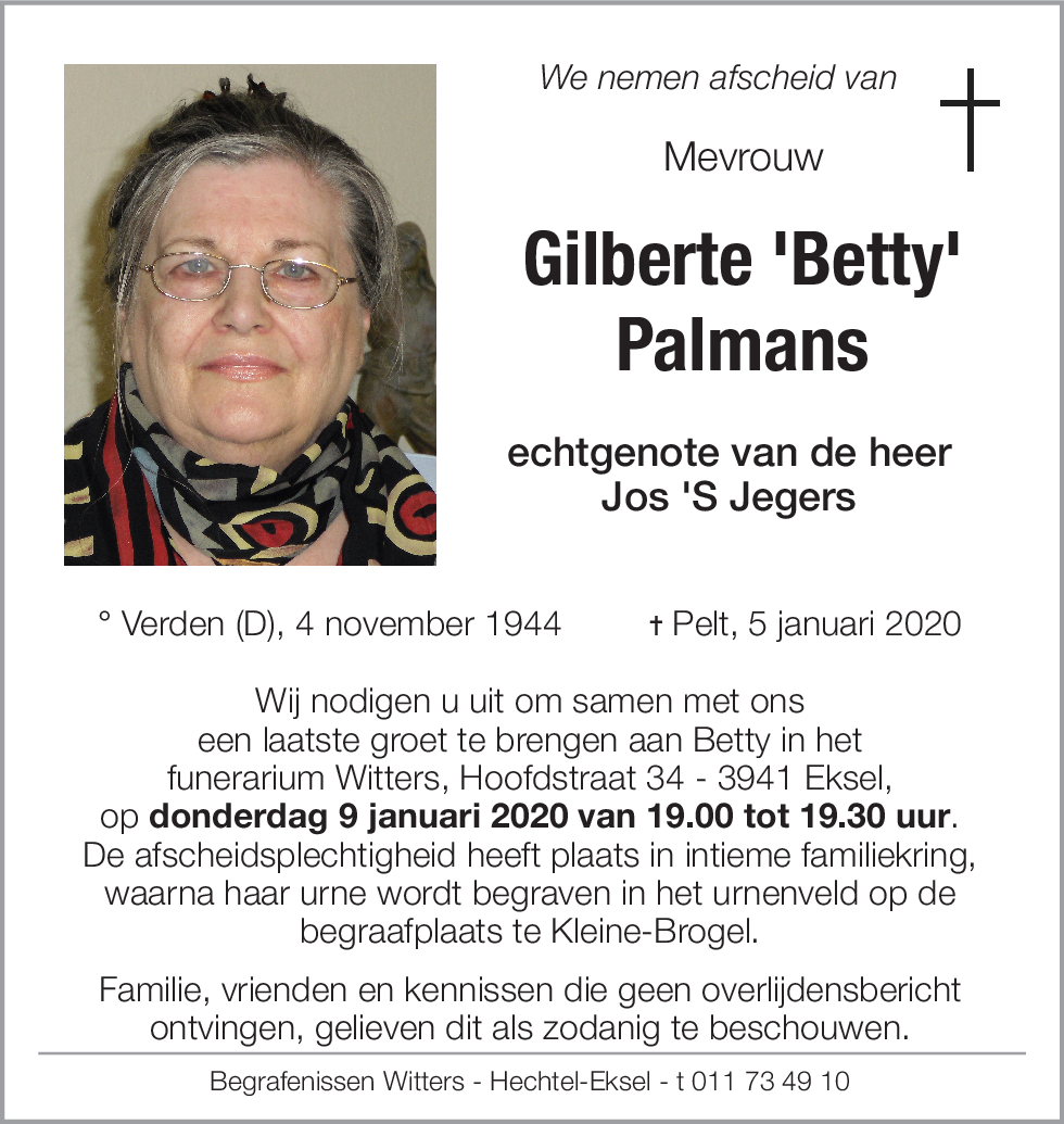 Gilberte 'Betty' Palmans