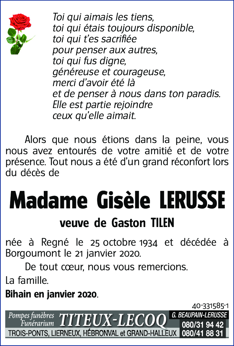 Gisèle LERUSSE