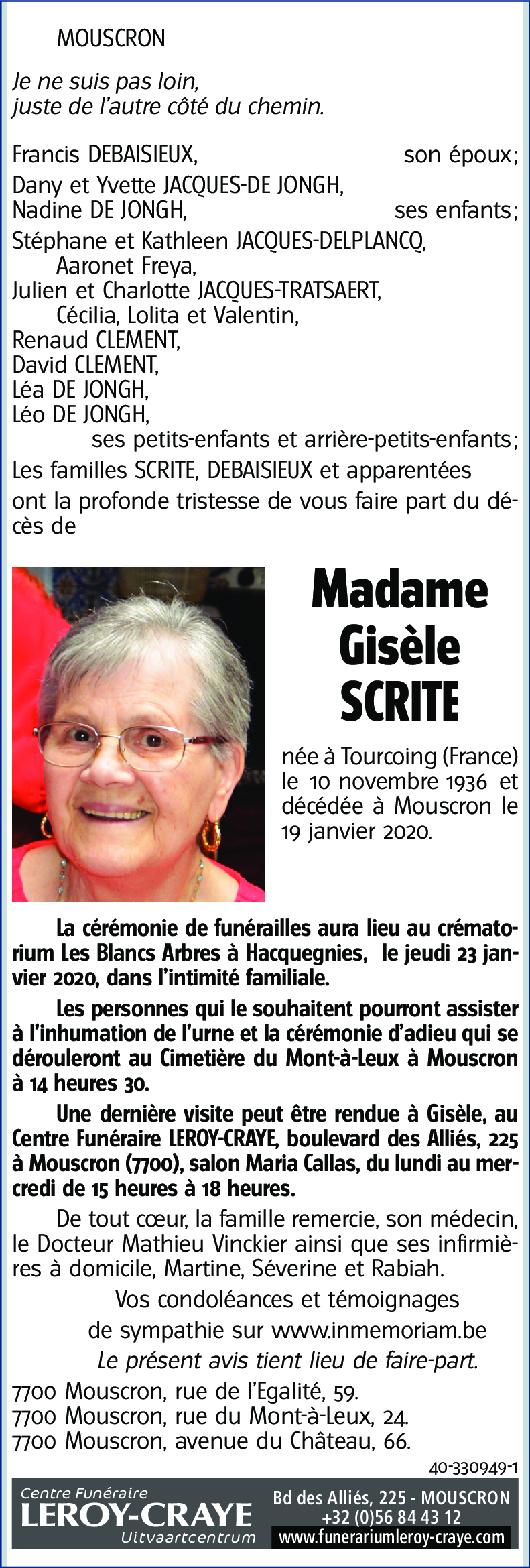 Gisèle SCRITE
