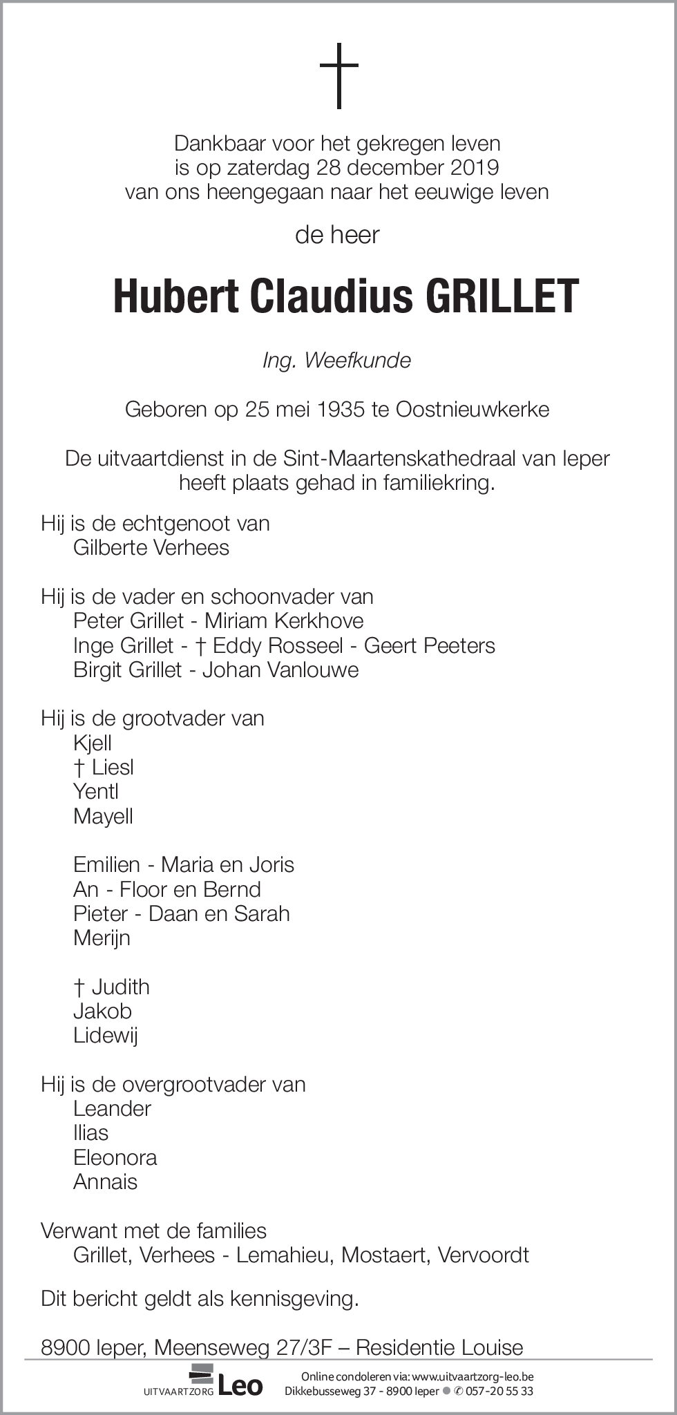 Hubert Claudius Grillet