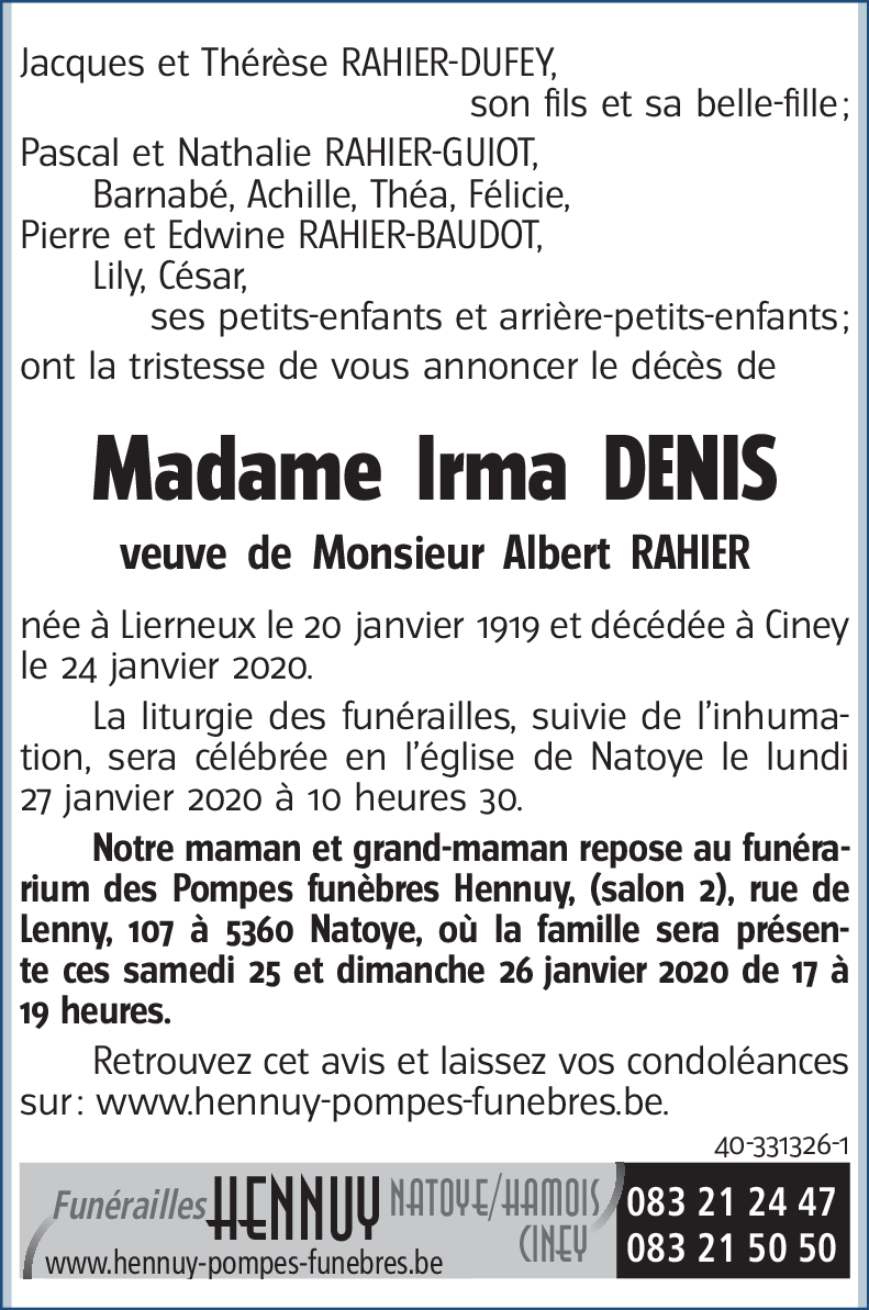 Irma DENIS