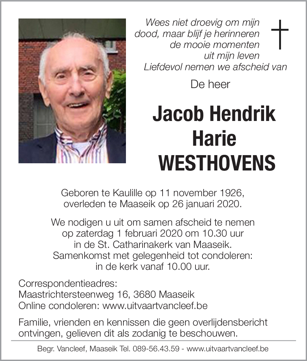 Jacob Hendrik Westhovens