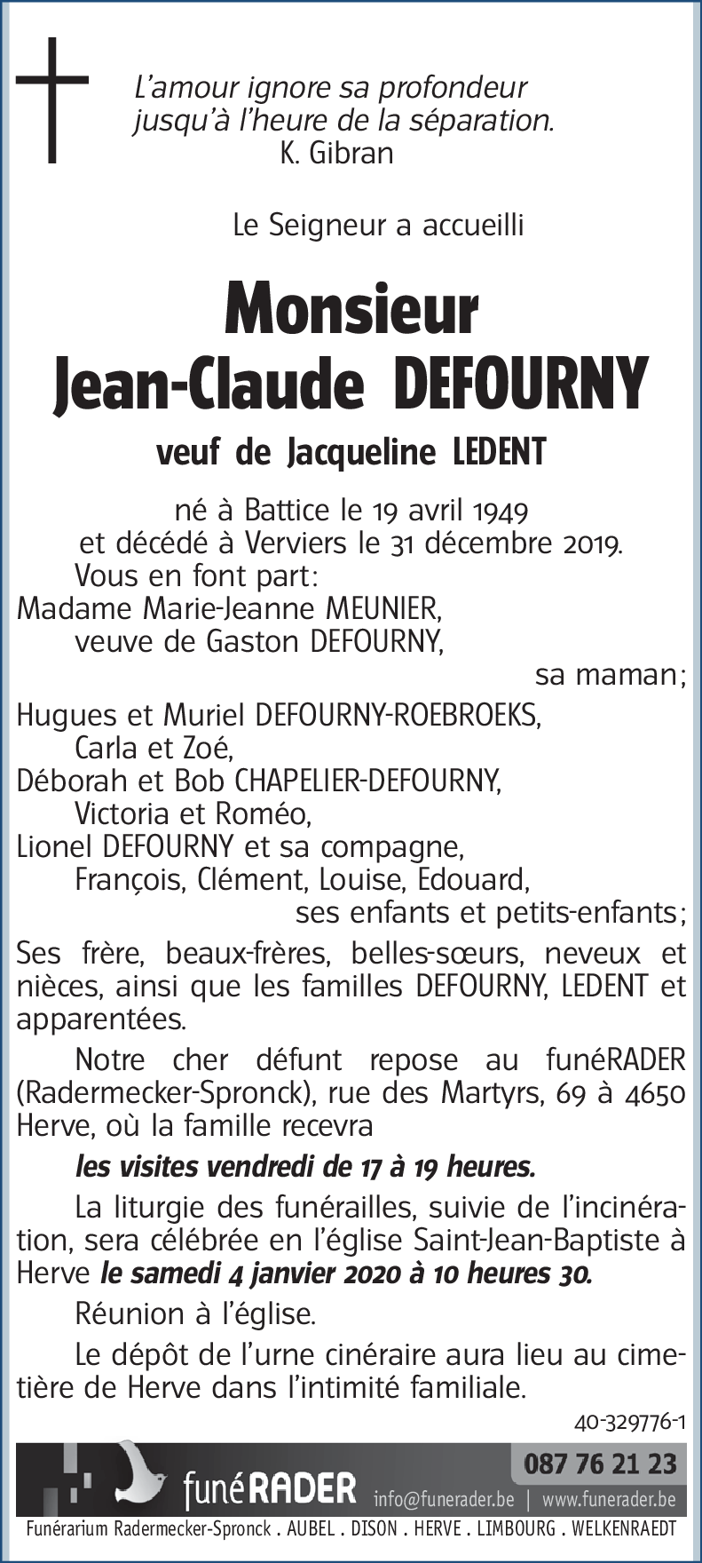 Jean-Claude DEFOURNY