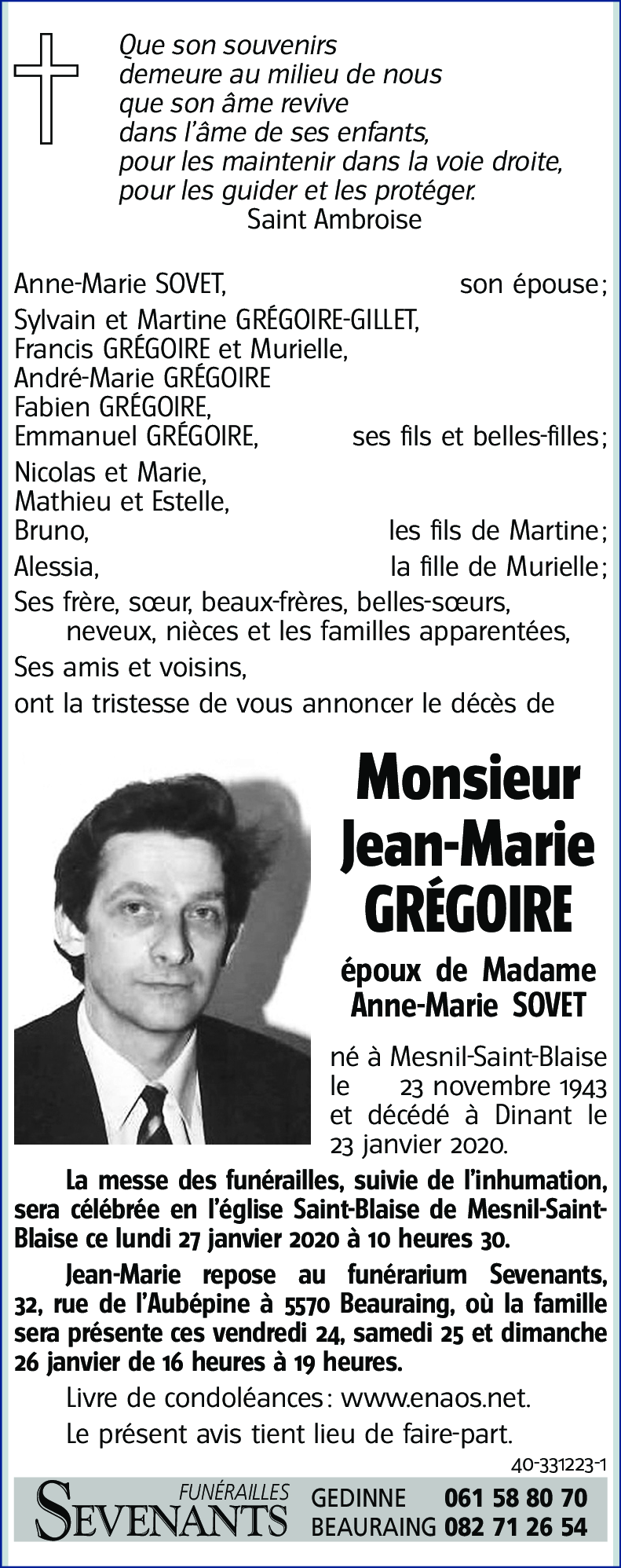 Jean-Marie GRÉGOIRE