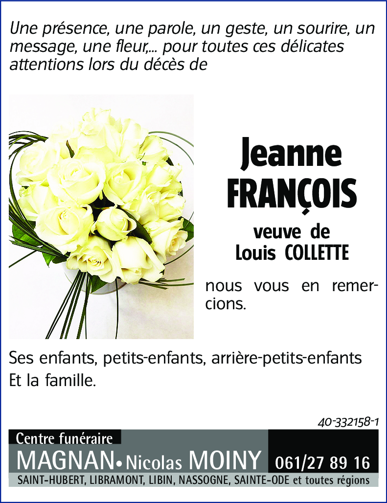 Jeanne FRANÇOIS