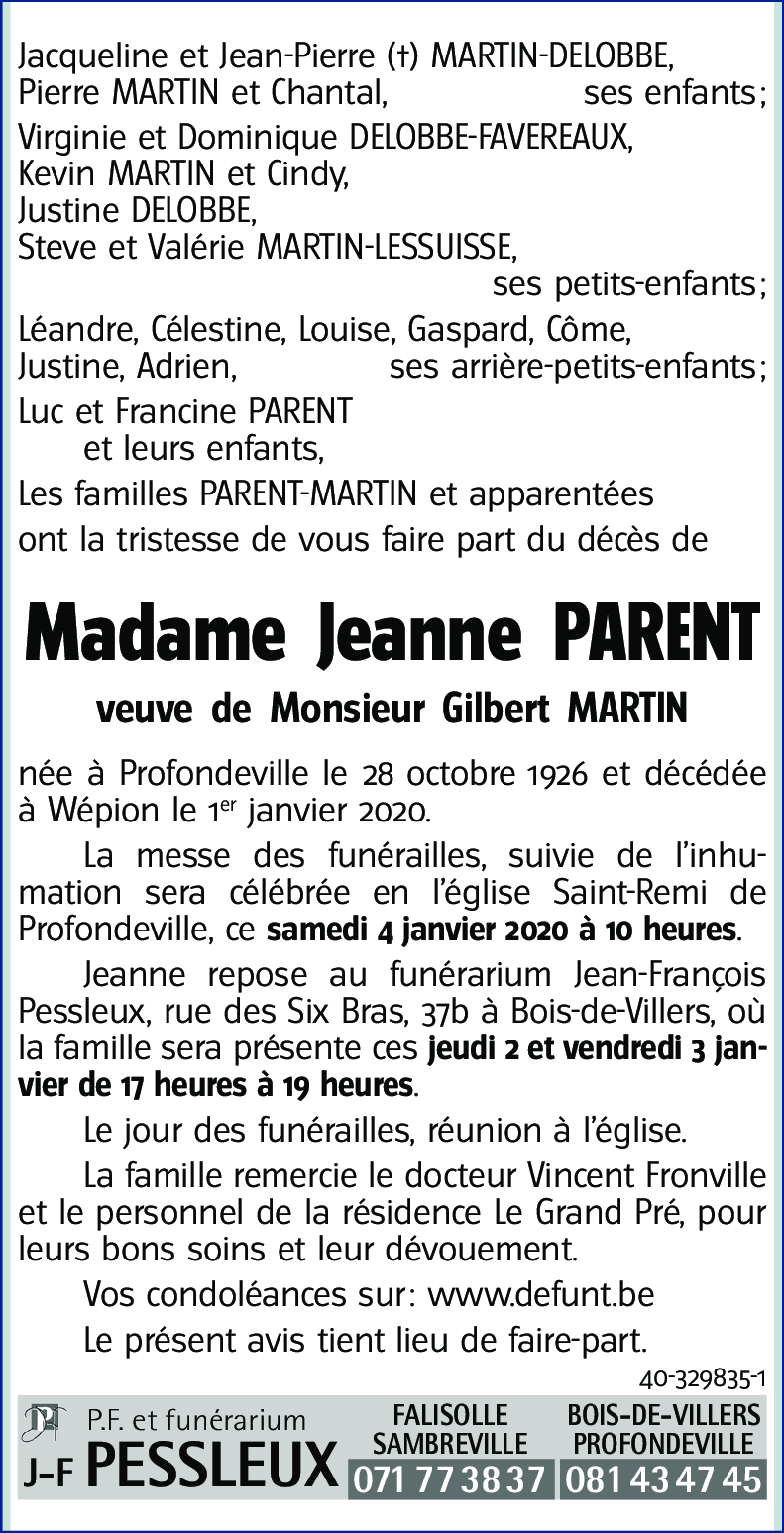 Jeanne PARENT