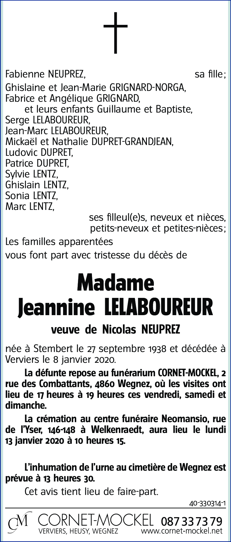 Jeannine LELABOUREUR