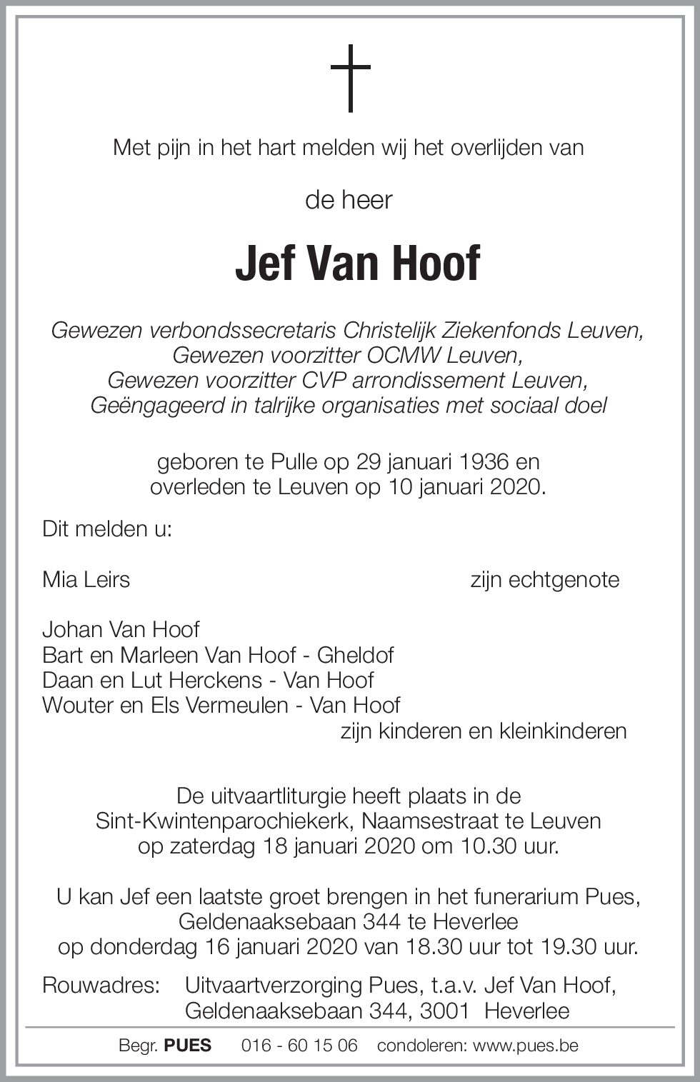 Jef Van Hoof