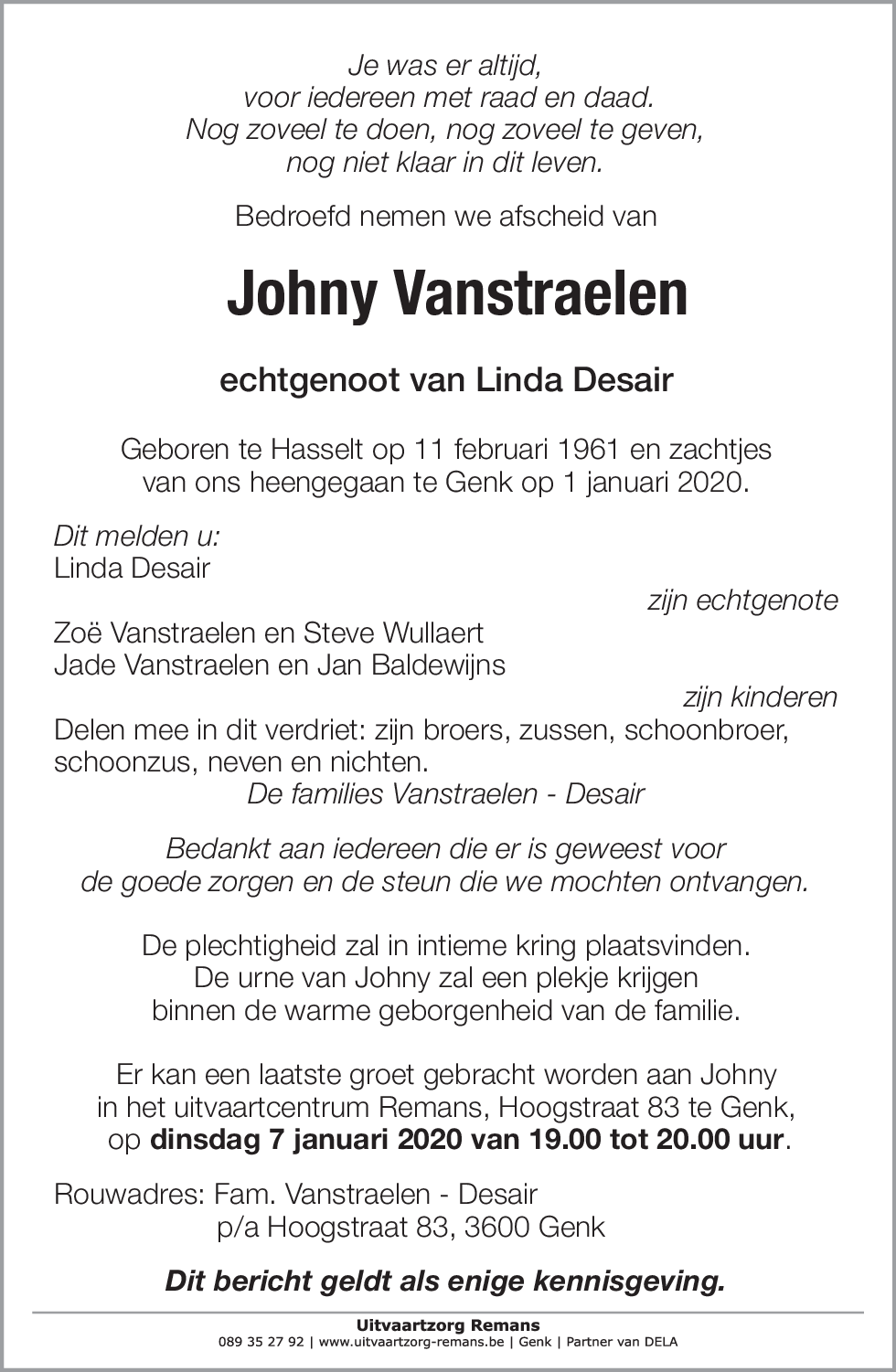 Johny Vanstraelen