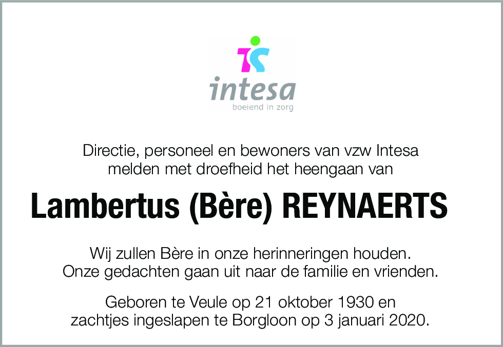 Lambertus (Bère) Reynaerts