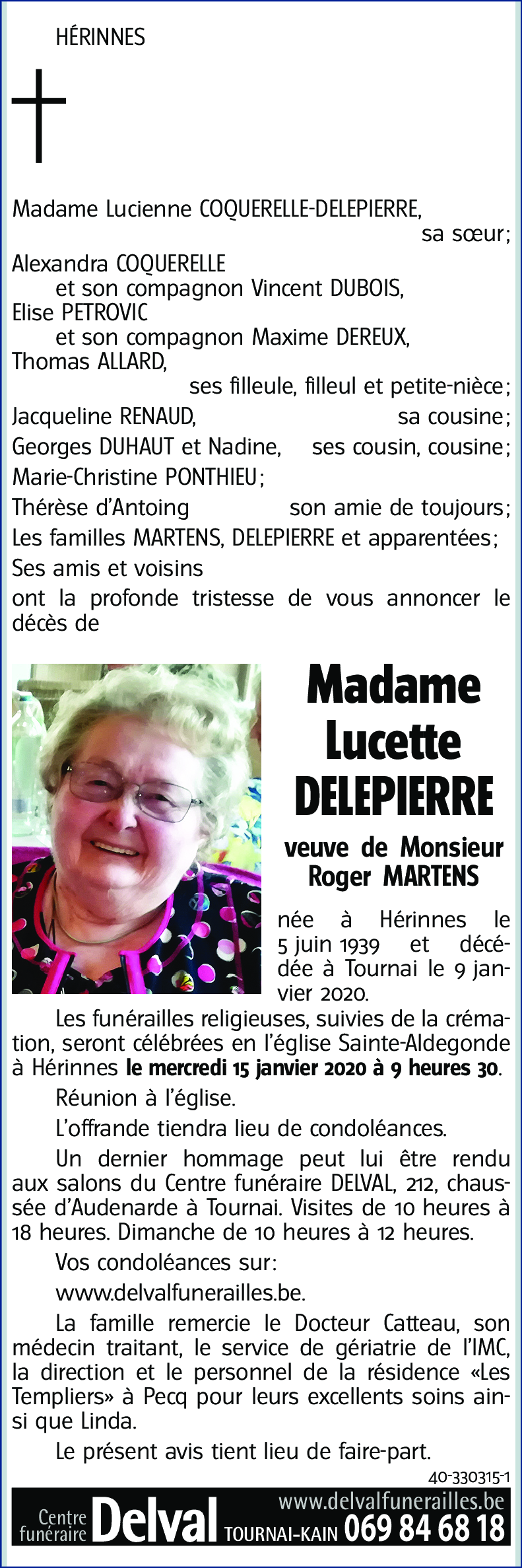 Lucette DELEPIERRE