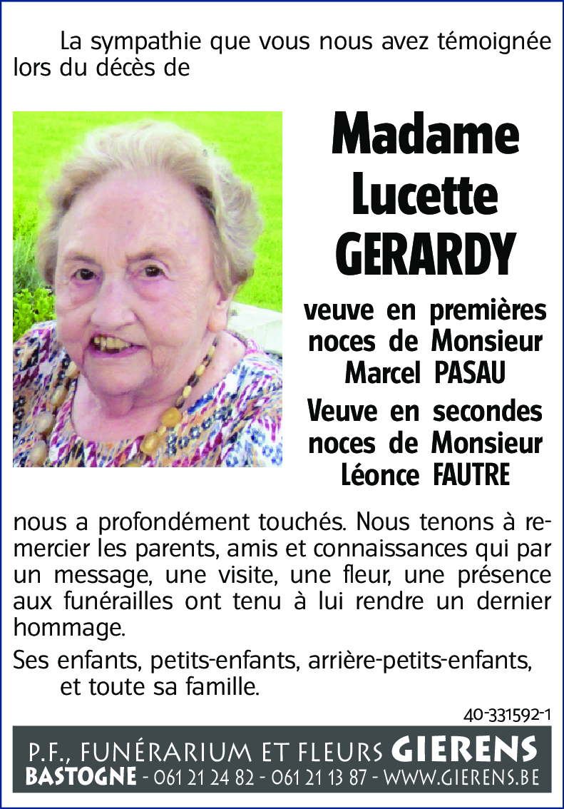 Lucette GERARDY