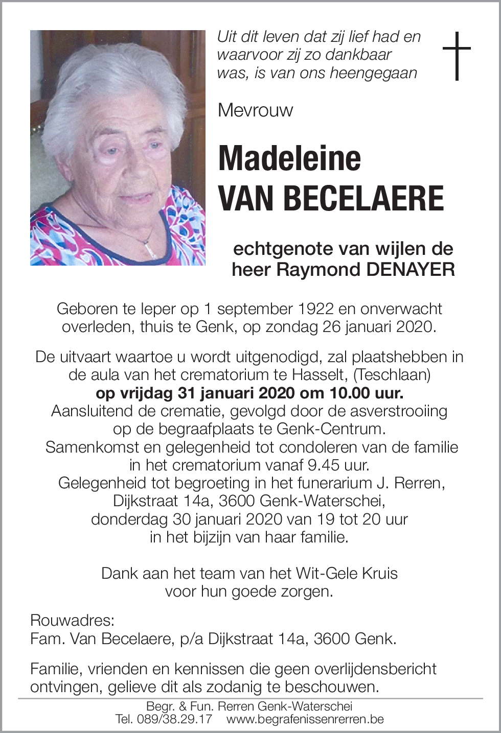 Madeleine VAN BECELAERE