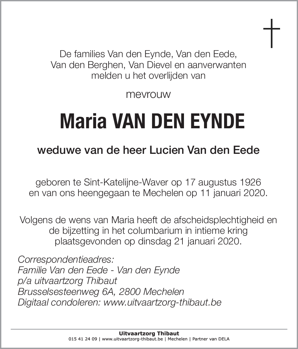 Maria Van den Eynde