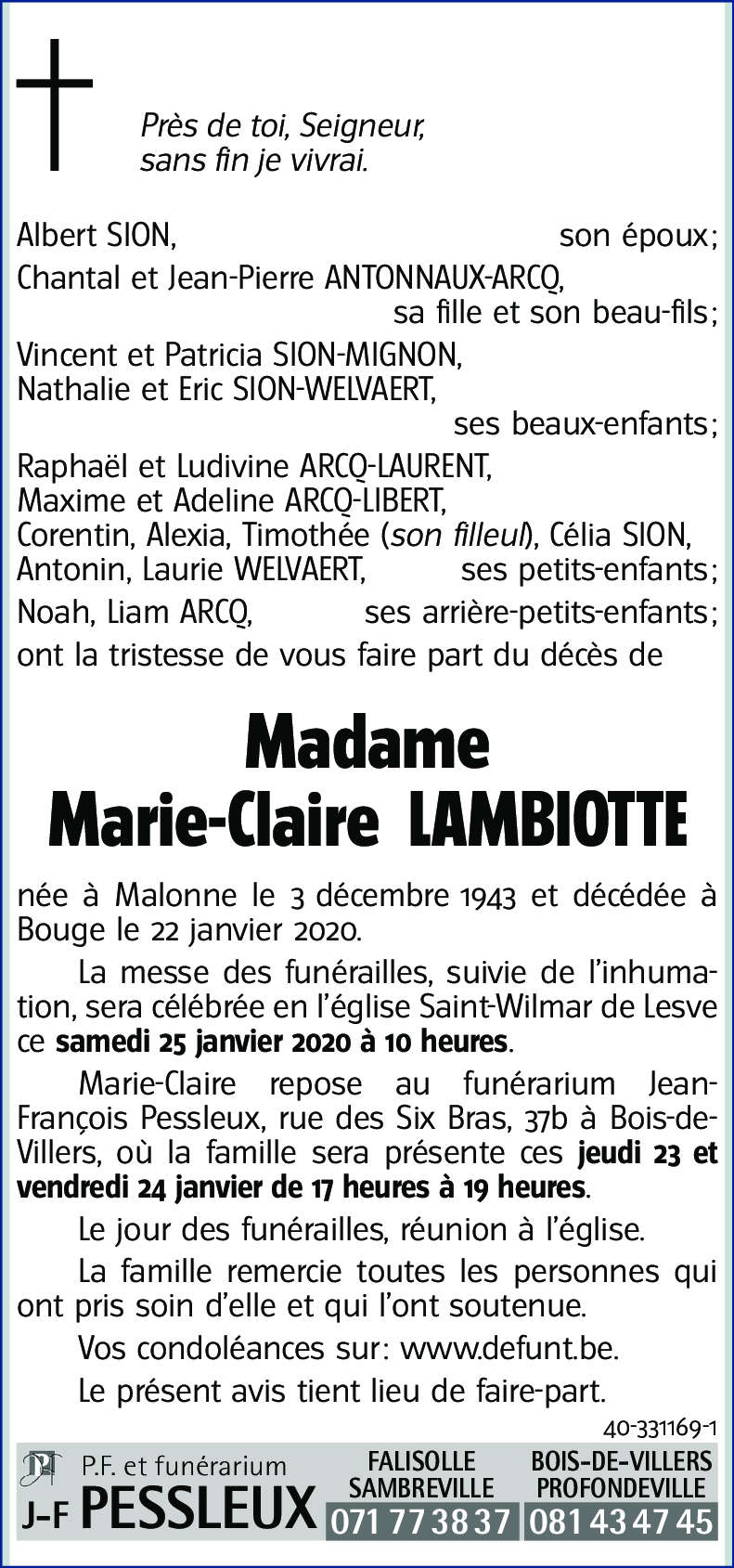 Marie-Claire LAMBIOTTE
