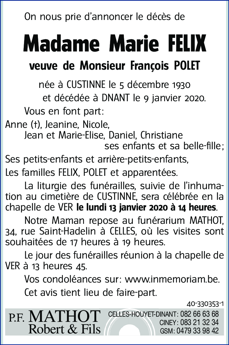 MARIE FELIX