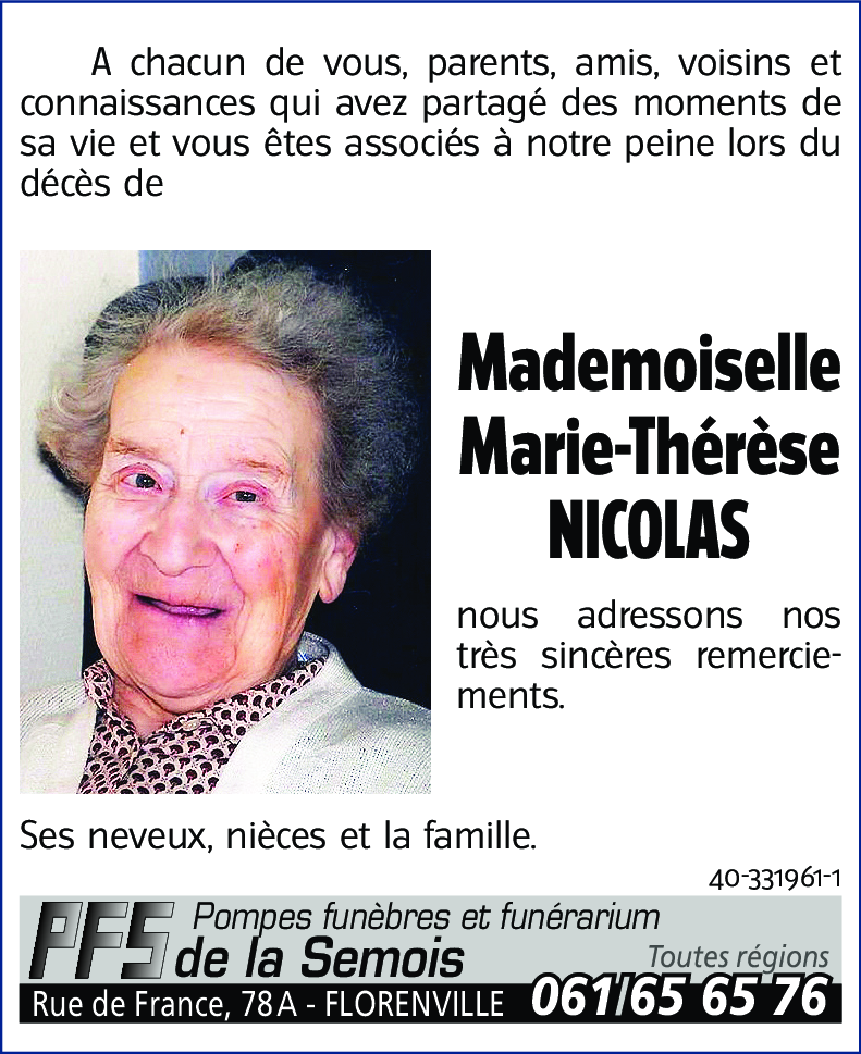Marie-Thérèse NICOLAS