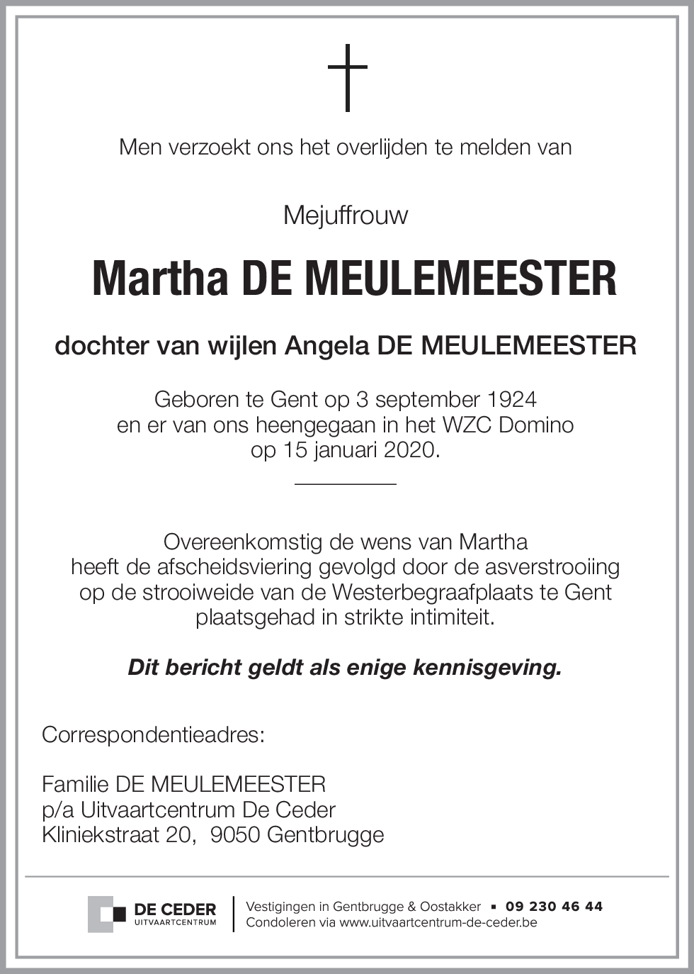 Martha DE MEULEMEESTER