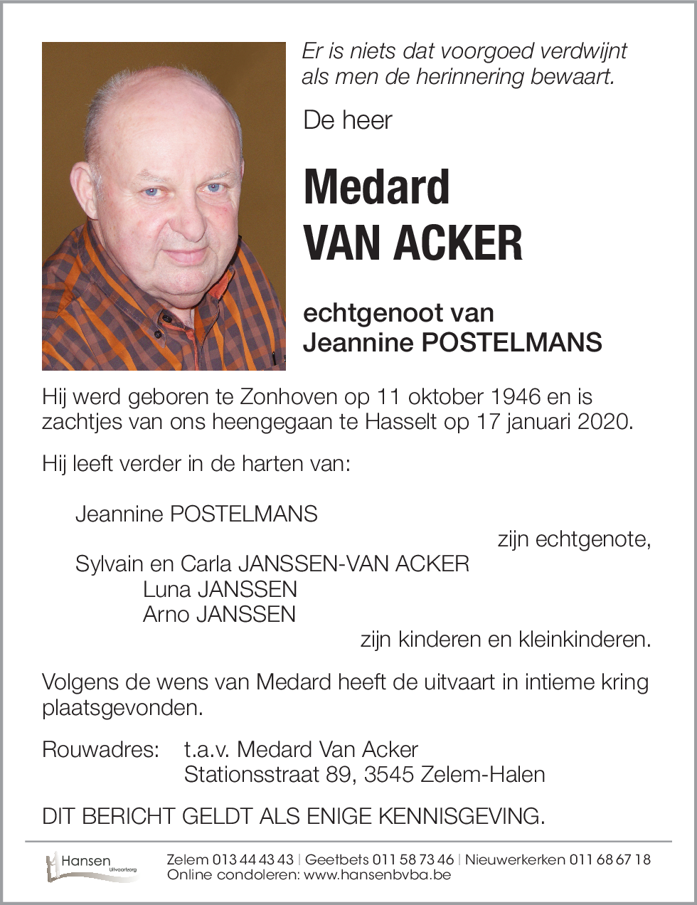 Medard VAN ACKER