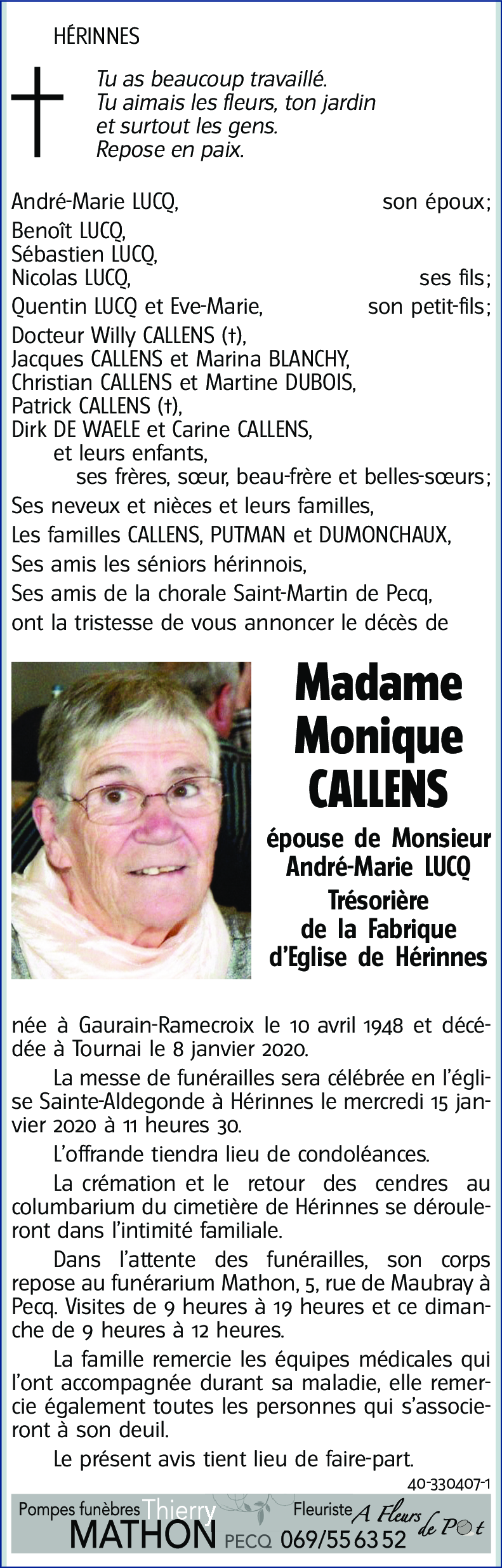 Monique CALLENS
