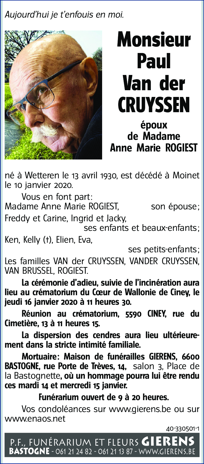 Paul Van der CRUYSSEN