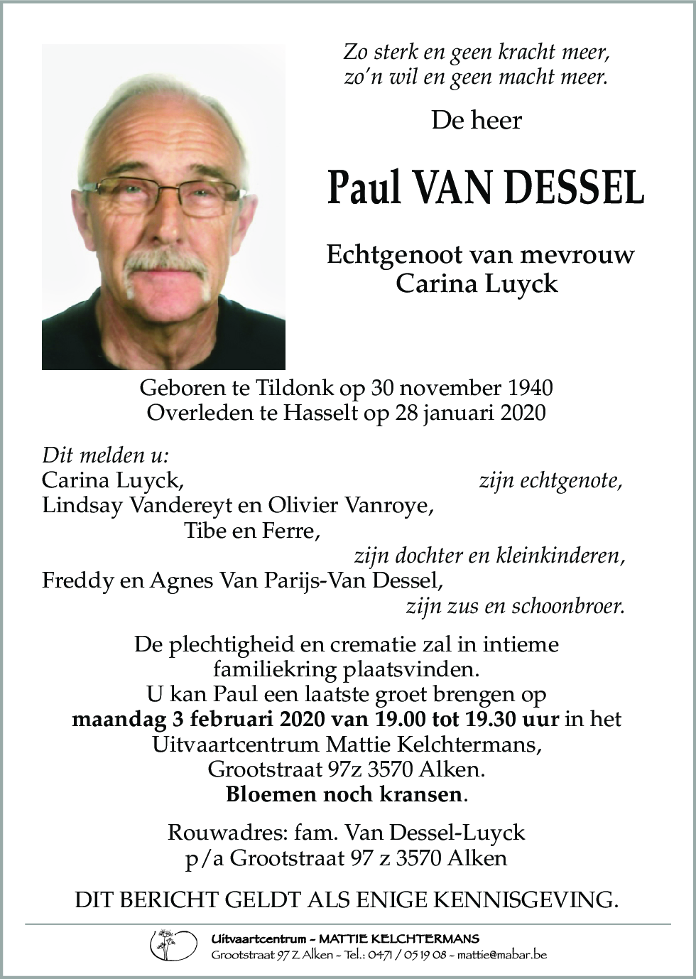 Paul Van Dessel
