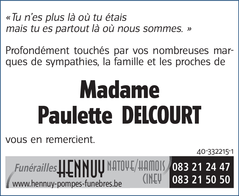 Paulette DELCOURT