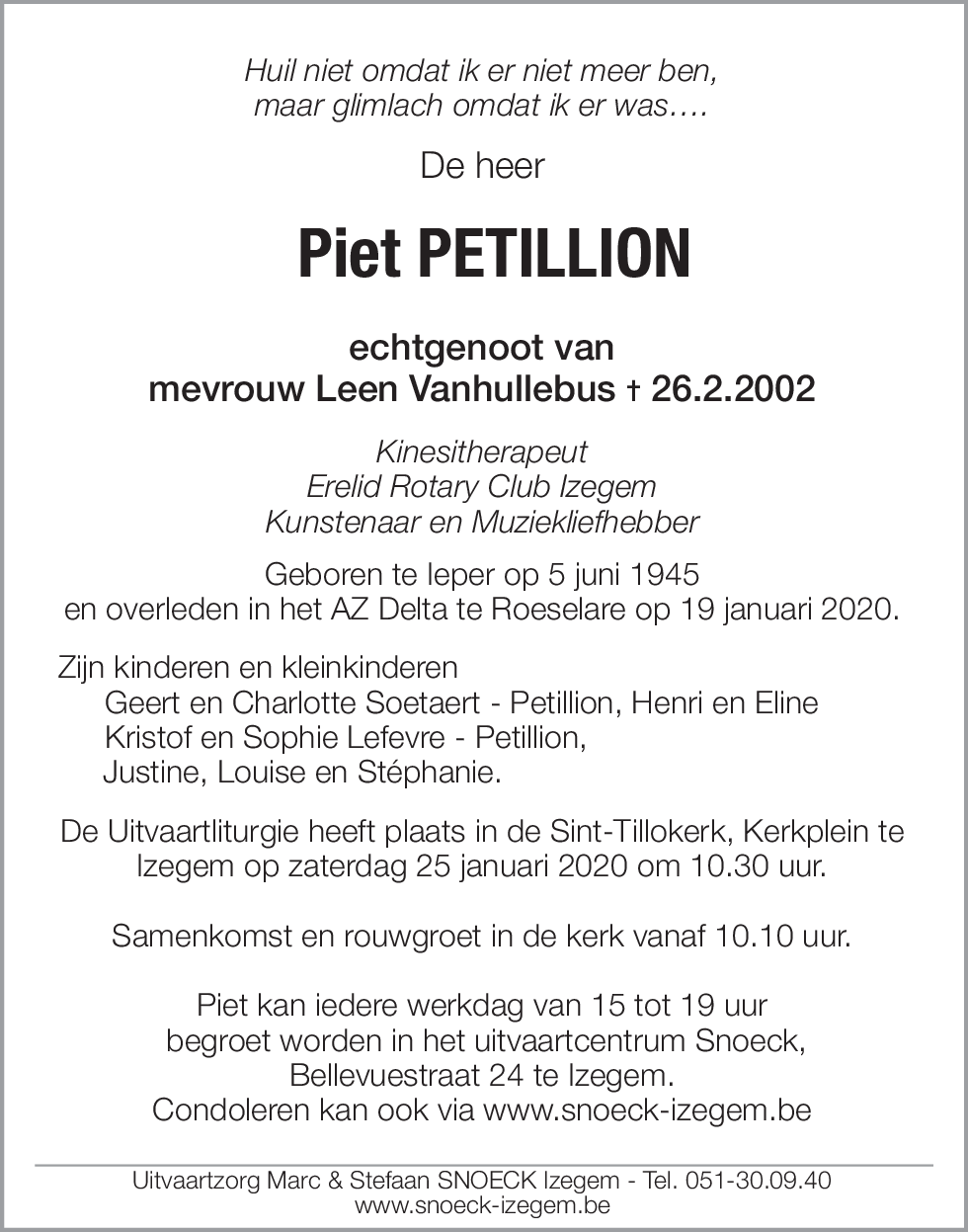 Piet Petillion