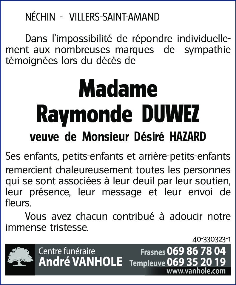 Raymonde Duwez