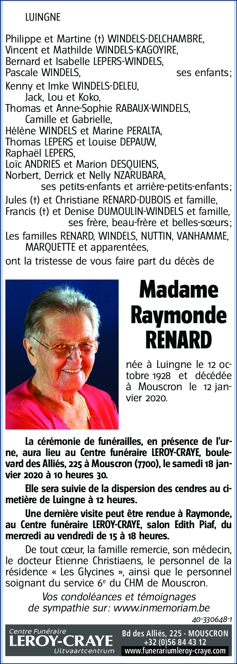 Raymonde RENARD