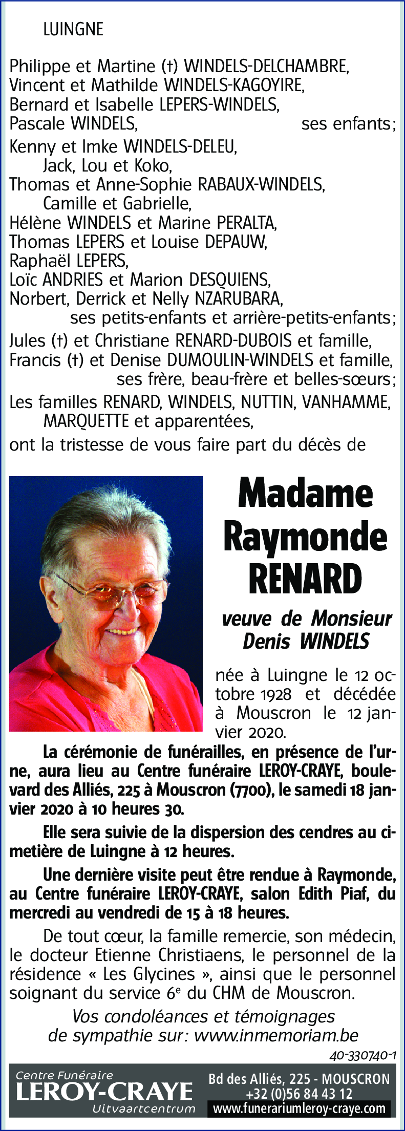 Raymonde RENARD