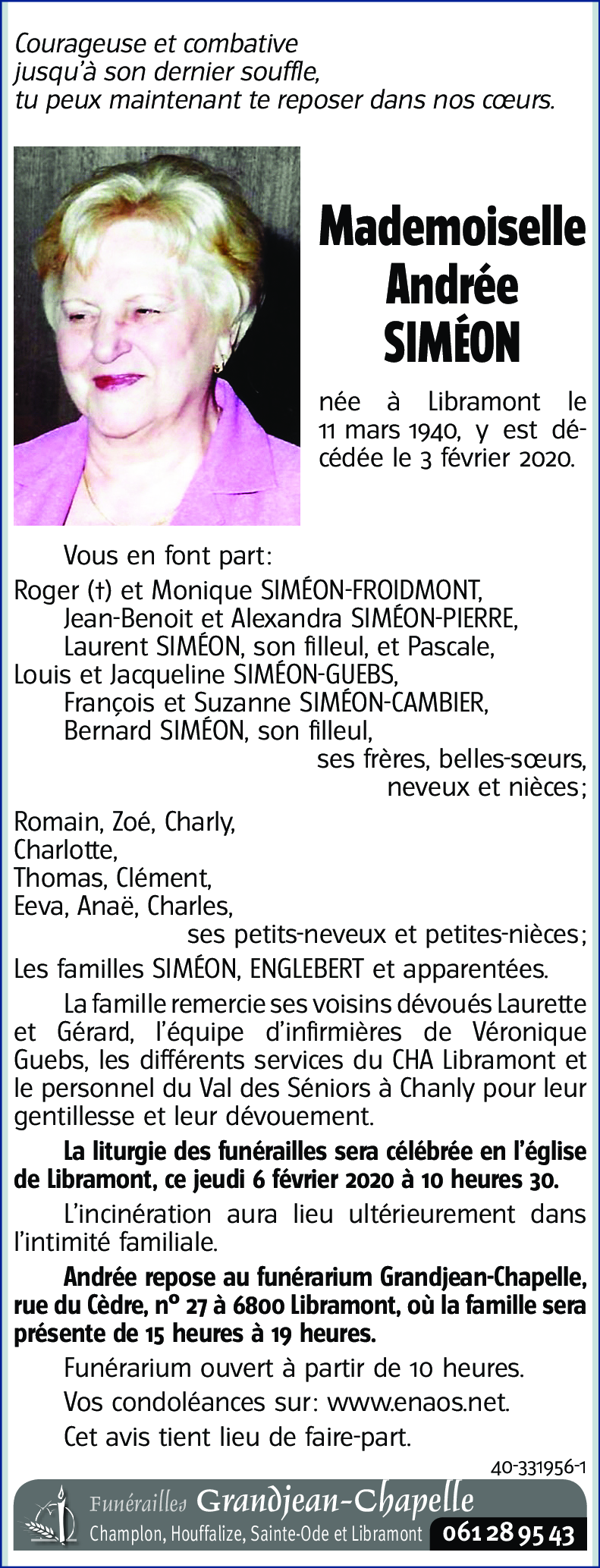 Andrée SIMEON